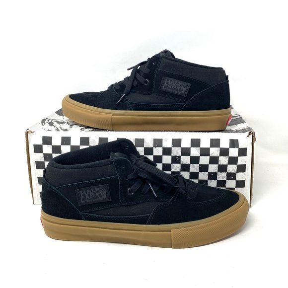 VANS Skate Half Cab Shoes Mid Top For Women Suede Sneakers Black Gum VN0A5FCDB9M - Picture 4 of 11